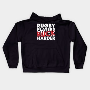 Rugby Players Ruck Harder Kids Hoodie